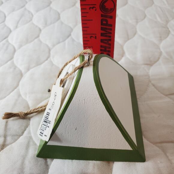 Midwest-CBK Set of 4 Tent Christmas Ornaments Green & White Holiday Camping NEW - Picture 7 of 9